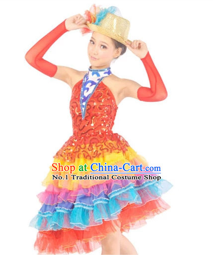 Chinese Dance Costume Contemporary Costumes and Headwear for Women