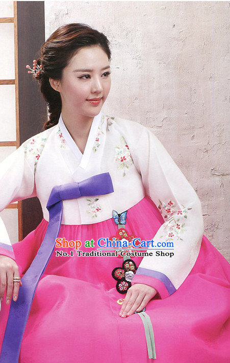 Korean Traditional Mother of the Bride Dress Hanbok Clothes Complete Set