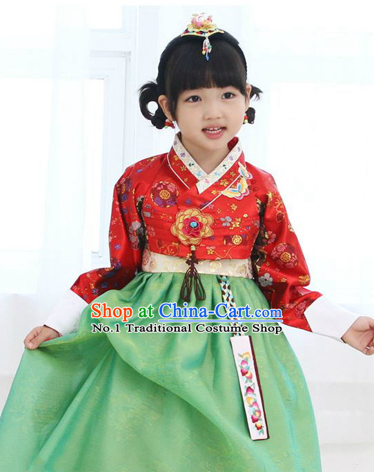 Top South Korean Children Hanbok Clothing Dresses Complete Set