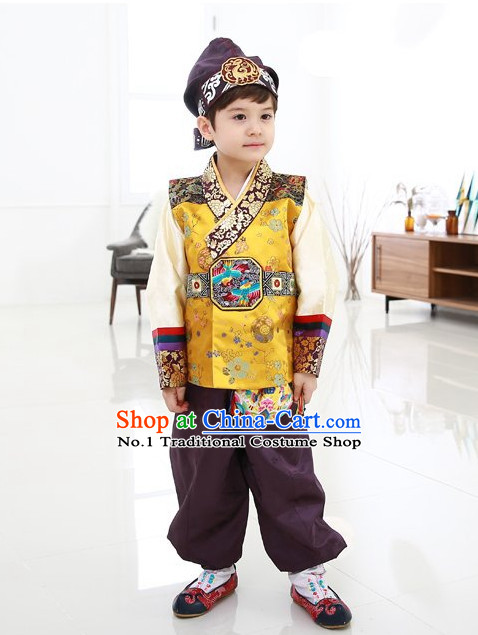 Traditional Korean Boys Kids Hanbok Clothes Complete Set