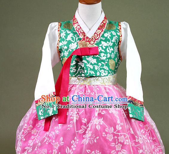 Top Korean Hanbok Birthday Ceremonial Dress Complete Set for Kids