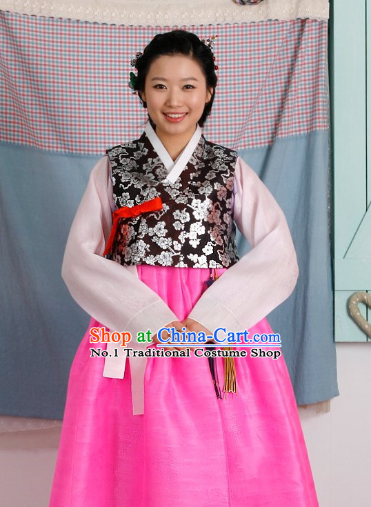 Top Korean Traditional Hanbok Birthday Ceremonial Dress Complete Set for Women
