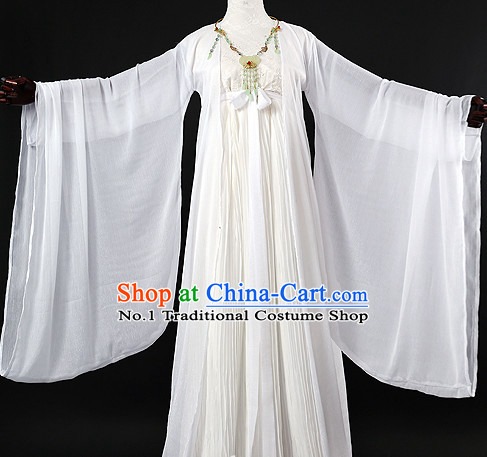 Chinese Pure White Hanfu Cosplay Halloween Costumes Sexy Carnival Costumes Burlesque Kids Costumes