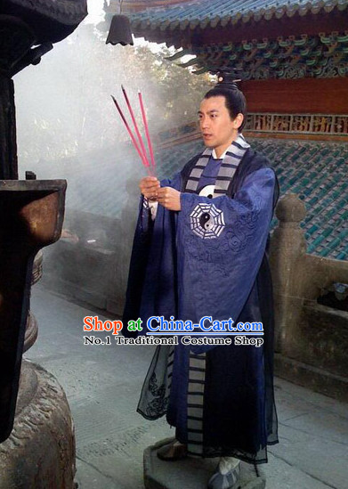 Chinese Ancient Taoist Costumes Complete Set for Men