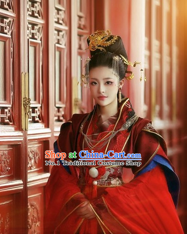 Asian Fashion Chinese Princess Halloween Costumes Complete Set for Women
