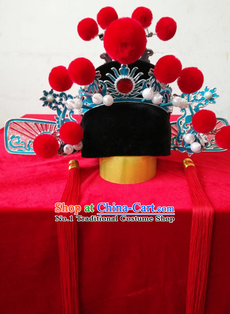 Oriental Chinese Auspicious Traditional Wedding Bridegroom Hat for Men