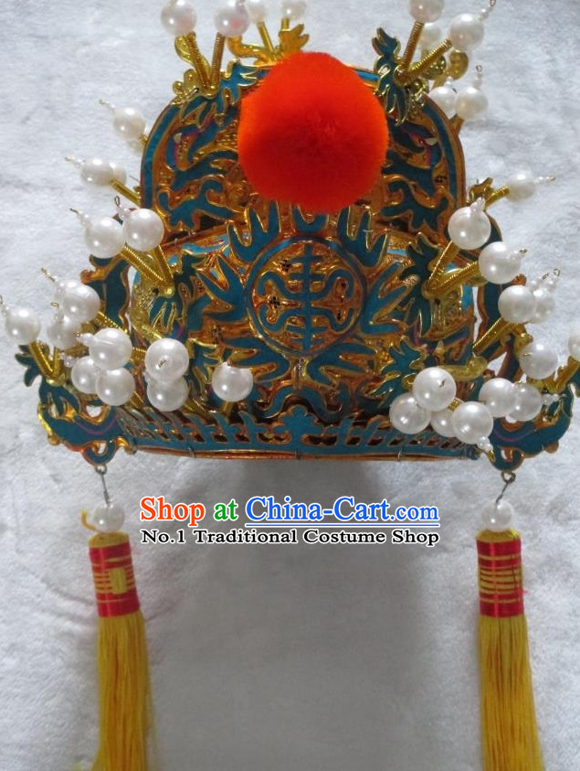 Oriental Chinese Traditional Opera Emperor Imperial Hat