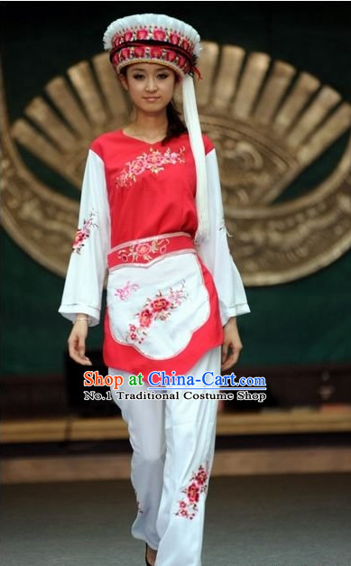 Oriental Clothing Chinese Bai Traditional Ethnic Clothing in China