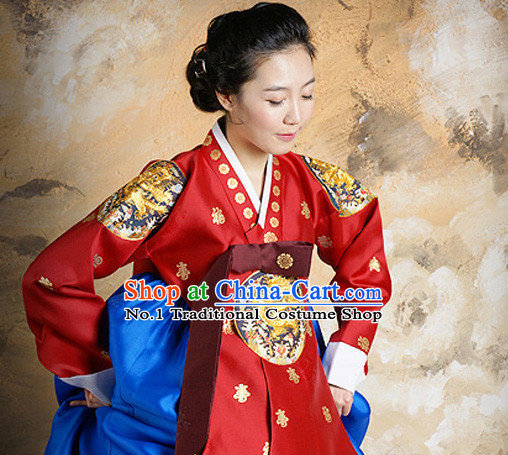 Korean Traditional Dress Dangui Hanbok Clothes Complete Set