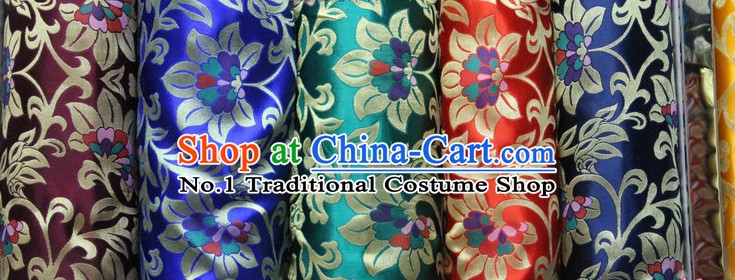 Chinese Traditional Brocade Embroidered Fabric Dress Material