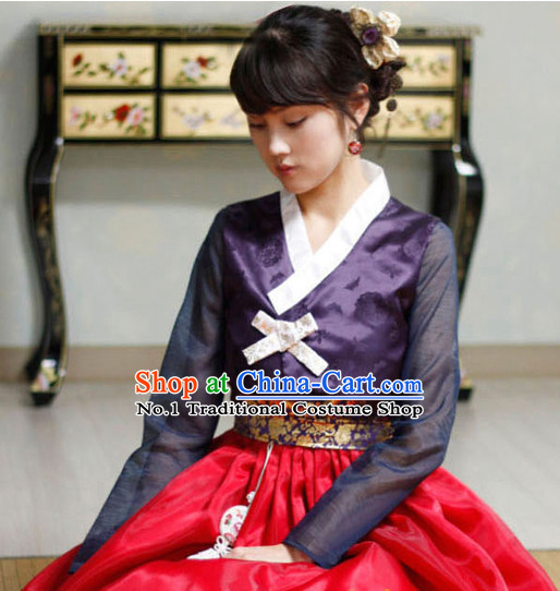 Korean ancient costumes traditional dress party garment birthday hanbok
