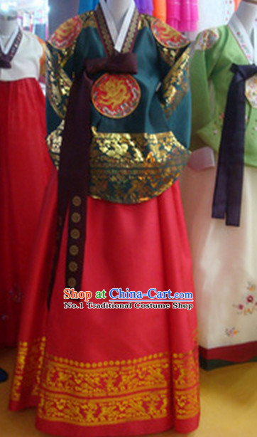 Korean Traditional Garment Imperial Costumes Female Plus Size Dress Fashion Clothes Complete Set