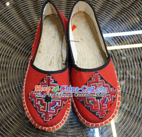 Chinese Ancient Style Handmade Fabric Shoes