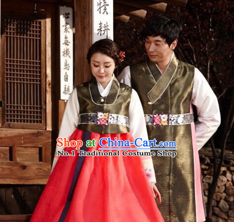 Korean Couple Traditional Dresses 2 Sets