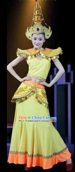 Chinese Dance Costumes Female Ethnic Groups Clothes