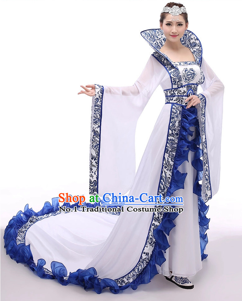 Chinese Hanfu National Costumes Dance Costumes Chinese Traditional Dress