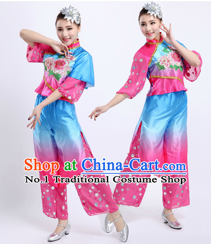 Chinese Girls Dancewear Fan Dance Stores online and Headpieces for Women