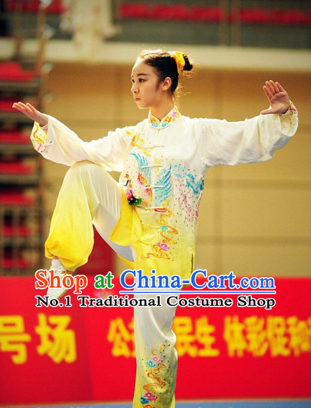 Top Phoenix Embroidery Tai Chi Yoga Clothing Yoga Wear Yang Tai