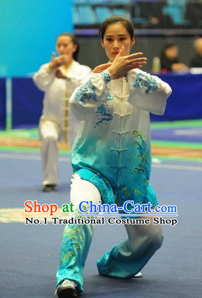Top Color Change Tai Chi Yoga Clothing Yoga Wear Yang Tai Chi Quan Kung Fu Contest Uniforms for Women