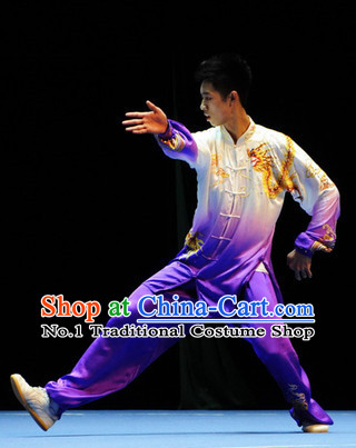 Top Dragon Embroidery Tai Chi Yoga Clothing Yoga Wear Yang Tai Chi Quan Kung Fu Contest Uniforms for Men