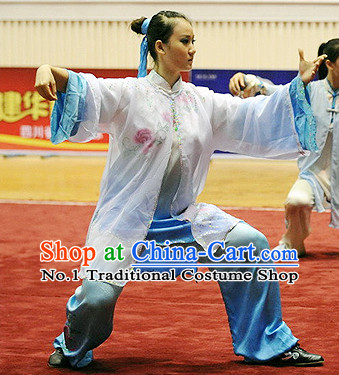 Top Tai Chi Yoga Clothing Yoga Wear Yang Tai Chi Quan Kung Fu Pants Bluose Mantle Uniforms for Women
