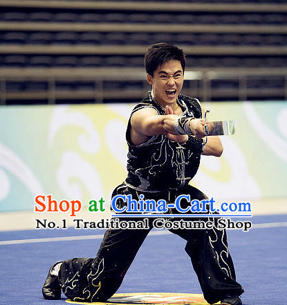 Top Martial Arts Uniforms Supplies Kung Fu Southern Sword Competition Uniforms for Men