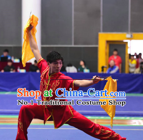 Top Chinese Kung Fu Costume Kung Fu Combat Costumes Wing Chun Karate Uniform Kung Fu Competition Suit Martial Arts Costumes for Men