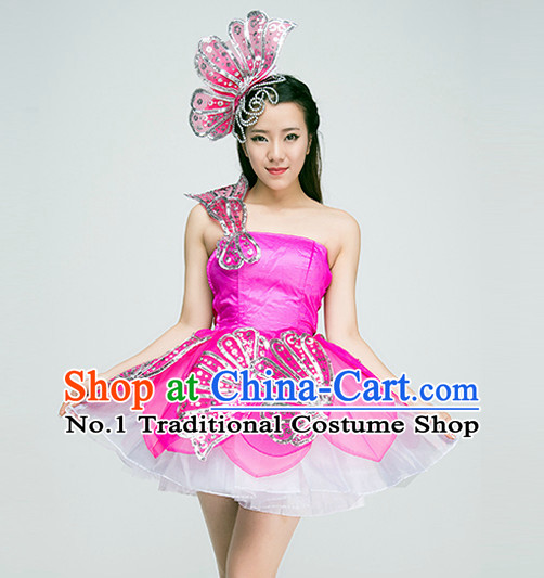Chinese Girls Dancewear Dance Costumes for Competition