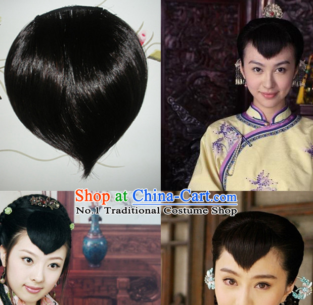 Chinese Minguo Time Hair Extensions Wig