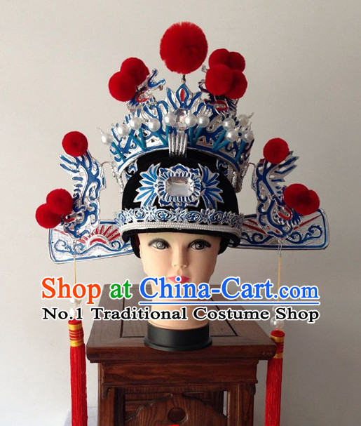 Chinese Handmade Beijing Opera Bridegroom Hat