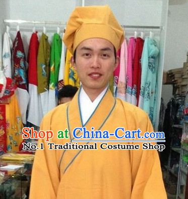 Long Sleeve Chinese Opera Tang Bohu Costume and Hat Complete Set