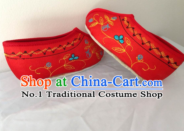 Chinese Opera Three-Cun Lily Feet Shoes