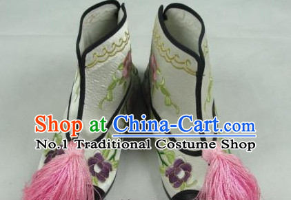 Chinese Peking Opera Embroidered Boots for Women