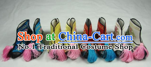 Chinese Beijing Opera Embroidered Boots for Women