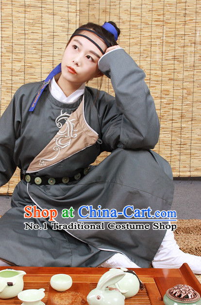 Chinese Ancient Hanfu and Hair Jewelry Complete Set for Kids