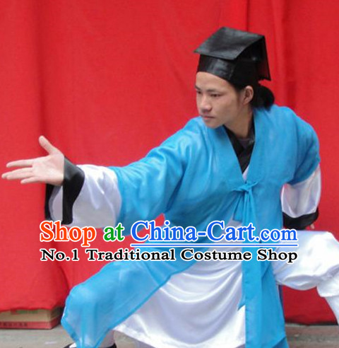 Chinese Taoist Suit and Hat Complete Set for Men