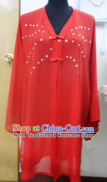 Red China Traditional Taoist Female Mantle