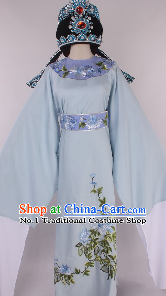 Chinese Traditional Oriental Clothing Theatrical Costumes Opera Costume and Hat for Men