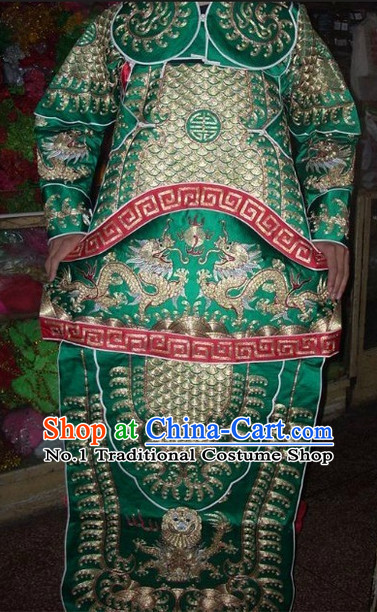 Ancient Chinese Beijing Opera General Male Armor Costumes Complete Set for Men