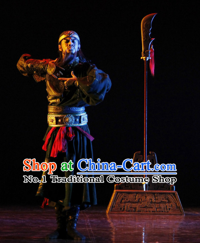 Asia Fashion Chinese Three Kingdoms Classical Dance Costume Guan Gong Gwan Gong for Men
