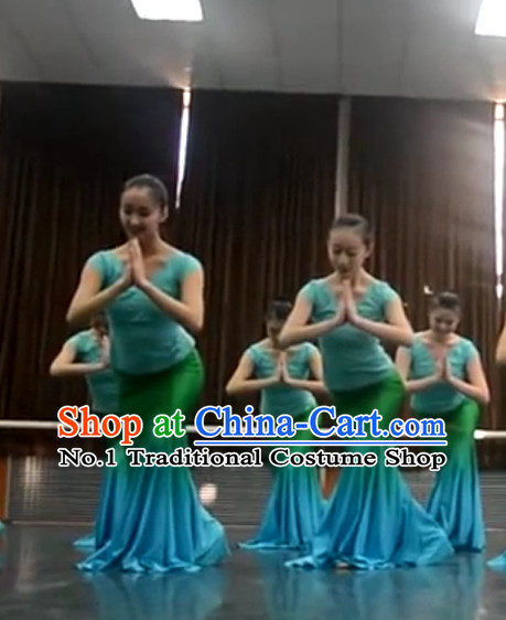 2012 Beijing Dance Academy Chinese Folk Dance Exam Girls Dai Dance Costumes