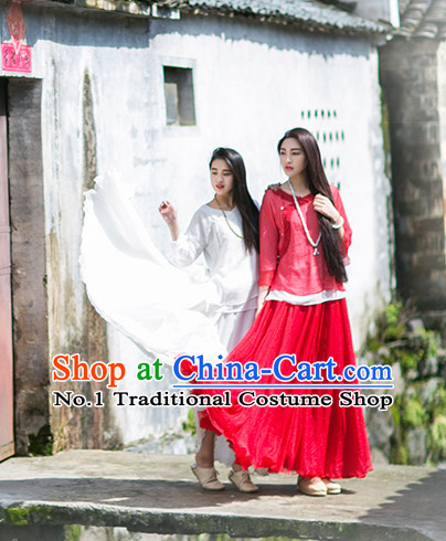 Red Oriental Clothing Asian Fashion Chinese Traditional Clothing Shopping online Clothes China online Shop Mandarin Dress Complete Set for Women
