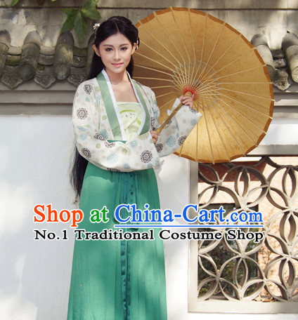 Ancient Chinese Hanfu Clothes and Skirt Complete Set for Women