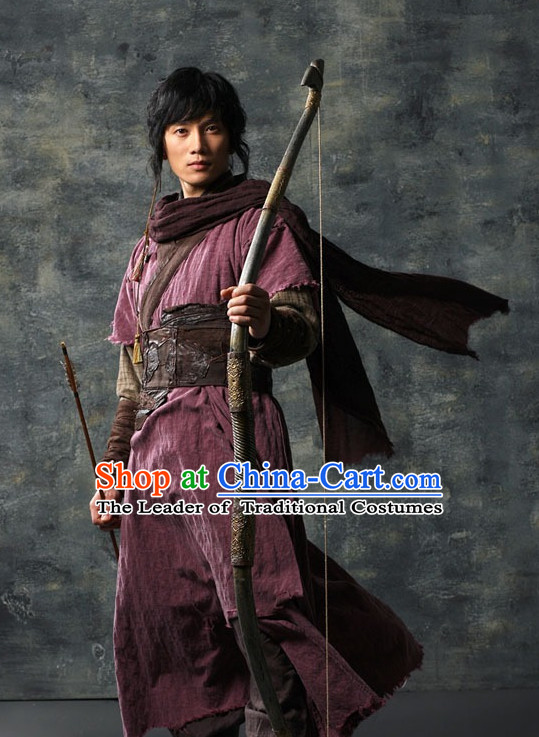 Ancient Korean Archer Costume and Arch Bow Complete Set