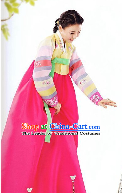 Korean Classical Han Bok Garment and Hair Accessories Complete Set for Women