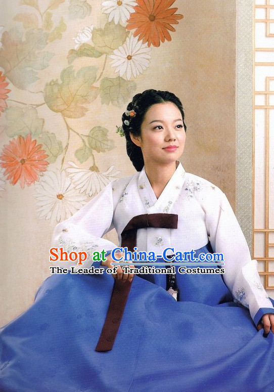 Handmade Plus Size Korean Traditional Clothing Hanbok for Ladies