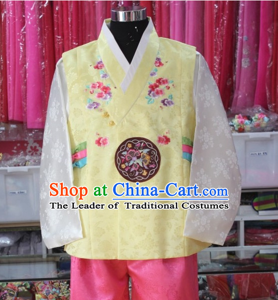 Top Korean Fashion Hanbok Blouse and Pant Complete Set for Men