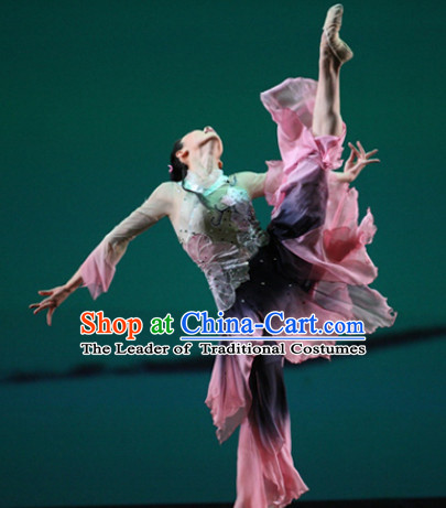 Chinese Classical Lotus Dance Costume Uniforms for Women