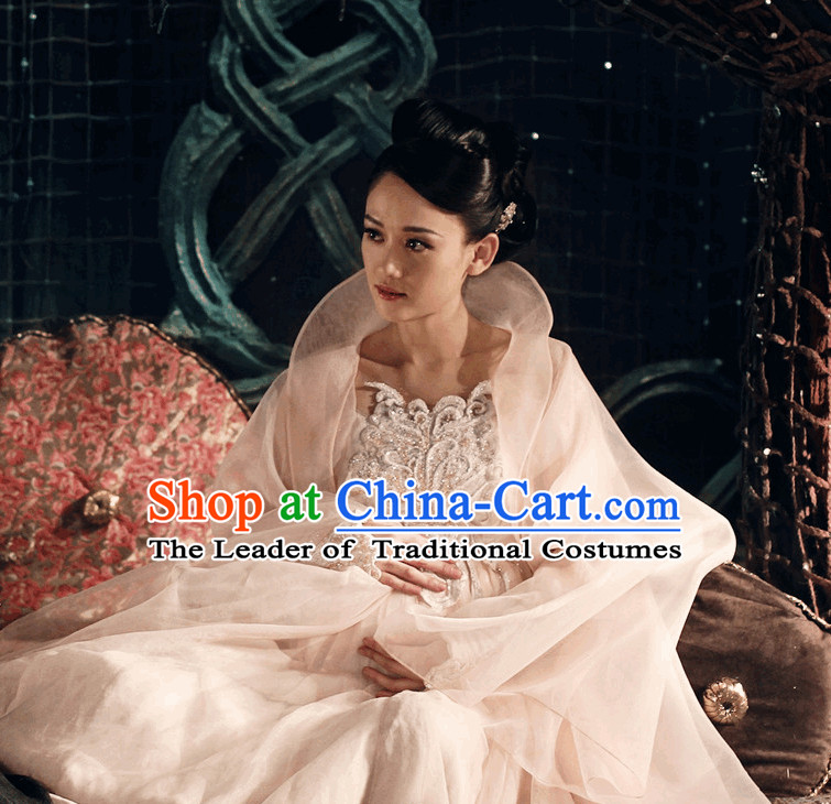 Top Chinese Princess High Collar Cosplay Halloween Costumes Complete Set for Women