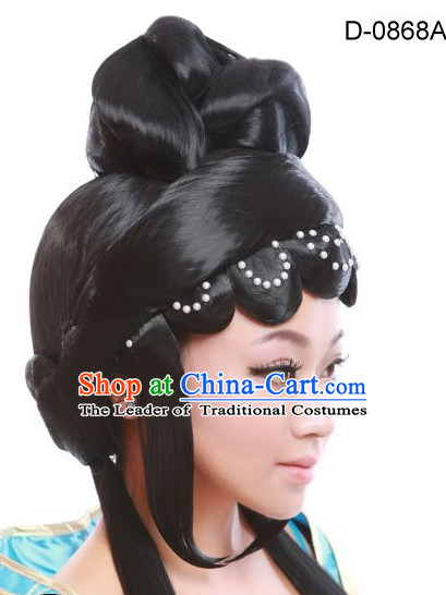 Chinese Opera Hair extensions Wigs Fascinators Toupee Hair Pieces Long Wigs and Accessories for Women